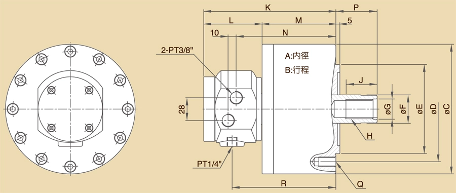 Solid Rotary Hydraulic Cylinders